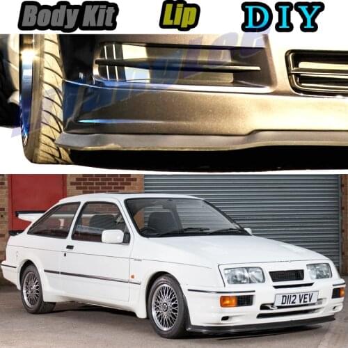 Car Bumper Lip Front Spoiler Skirt Deflector For Ford Sierra RS Cosworth Tune Car Modified Body Kit VIP Hella Flush Lips
