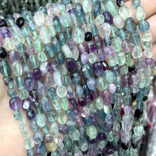 5-10mm Irregular Natural Colorful Fluorite Quartz Stone Loose Spacer Beads For Jewelry Making DIY Earrings Bracelet Accessories
