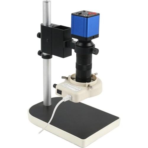 HD 1080P USB HDMI Industrial Digital Electronic Video Microscope Camera 100x C-Mount Lens TF Card Storage Picture Video Recorder