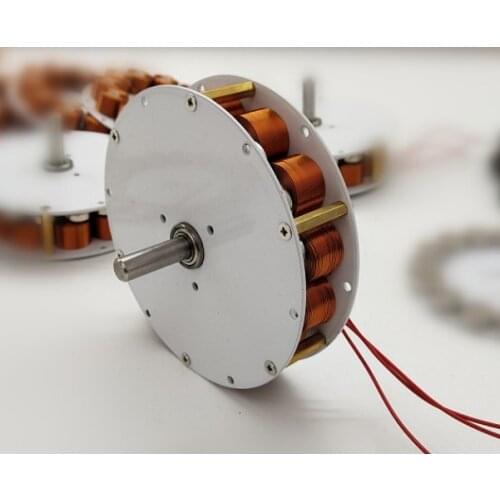 80w-100w Mini Disc Generator Iron Core Generator Strong Magnetic Low Speed Multi-pole Three-phase Ac Generator