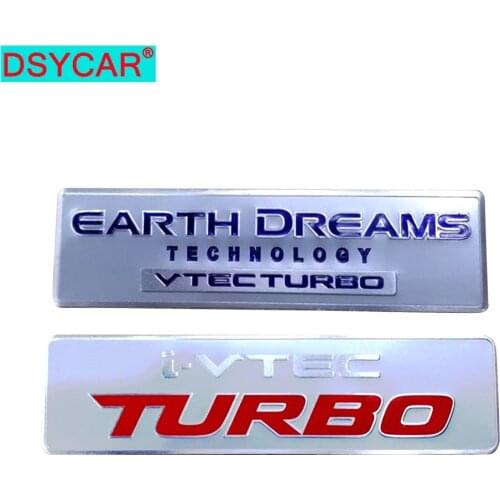 DSYCAR 1Pcs 3D Metal TURBO Emblem Sticker Car SUV Body Exterior Cover Decals DIY Car-Styling 3D Stickers New
