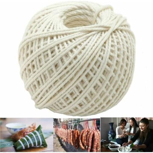 Turkey Cord Cotton Cooking Tools Butchers Tie Sausage Meat Twine Drop Prep Rope Meat Ship Strings Barbecue Trussing 98/328feet
