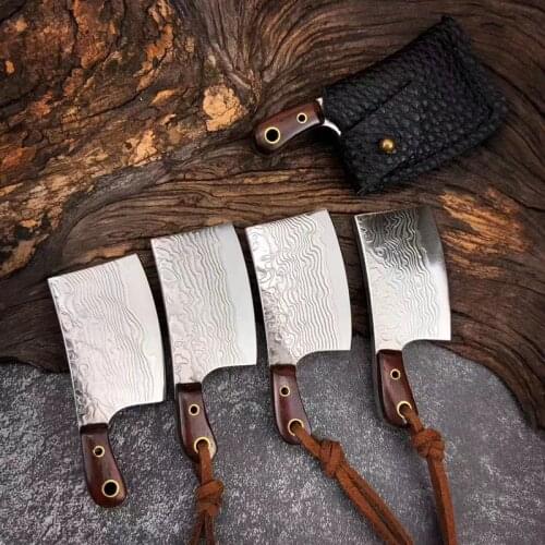 Mini Knife Damascus Steel Knives Camping Self-Defense Tactical Pocket Survival EDC Knife Tool CNC