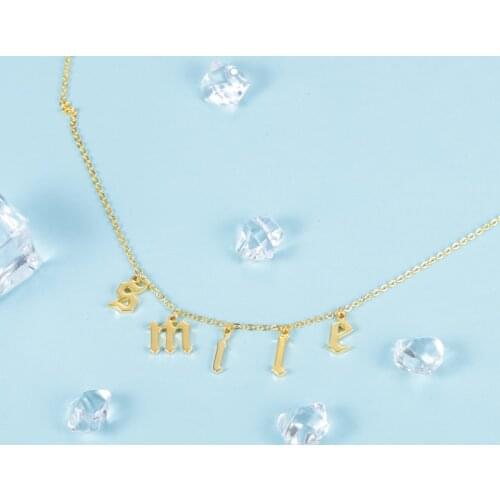 Zciti Minimalism Initial Letter Necklaces For Women Boho Jewellery Stainless Steel Name Letters Necklaces Best Friend Gifts