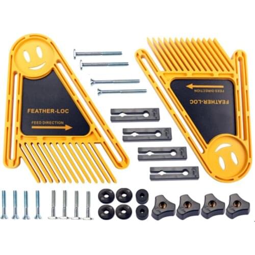 Multi-purpose Feather Loc Board Set Double Featherboards Miter Gauge Slot Woodworking Engraving Tools for Circular Saw Cuts