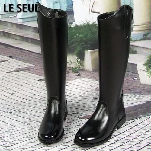 Mens High-barrel Riding Boots Real Cowhide Parade Guard Of Honor Boots Knight Equestrian Leather Boots