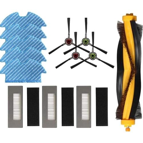 Main Side Brush Filter Mopping Cloth Kit for Ecovacs Deebot Ozmo 900 Vacuum Cleaner Parts