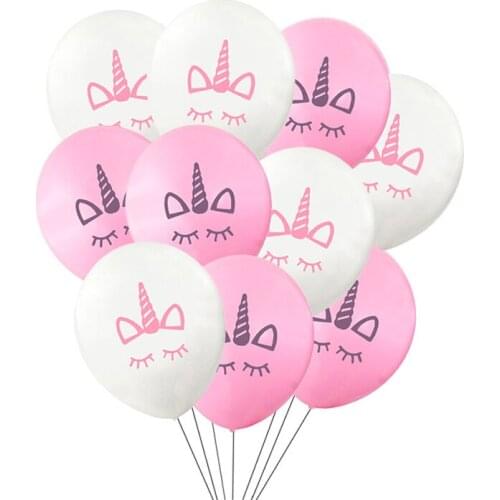 100PCS/lot 10inch latex Stamp Helium Balloons Inflatable Air ballon for Wedding Decoration unicorn Party happy birthday Balloons