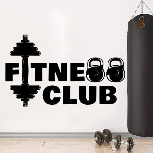 Fitness Quotes Wall Stickers Gym Fitness Wall Decal Exercise Motivational Vinyl Decals for Fitness Club Decor Accessories C157