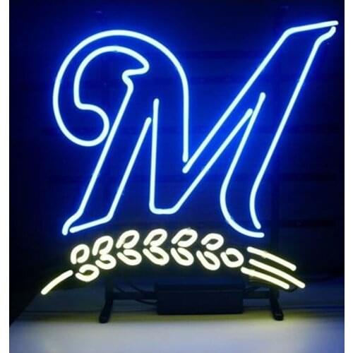 Neon Sign For Milwauk Brewers Tube Commercial Beer club Lamps resterant light wine bar custom free DESIGN Impact Attract light