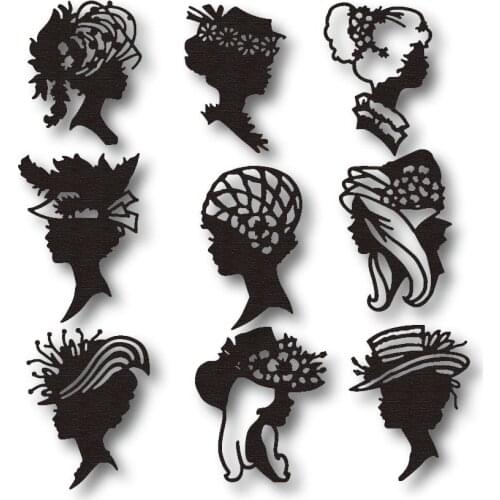 2021 new arrival lady avatar metal cutting mold decoration background scrapbook greeting card DIY crafts blade punching template