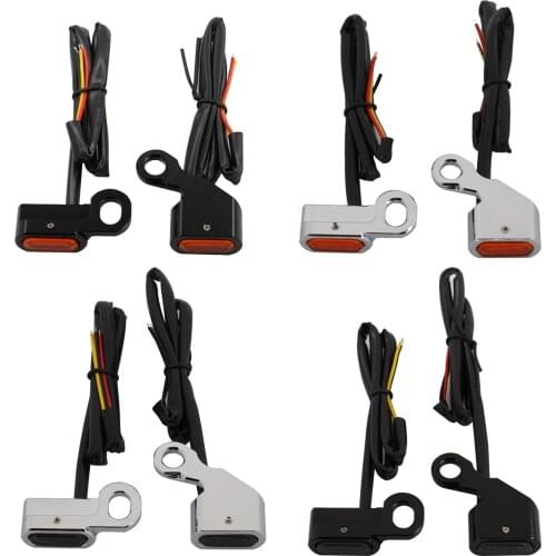 Front Mini Turn Signal Indicator Running Light for Harley Softails Sportsters, Made of High Quality Billet CNC Aluminum