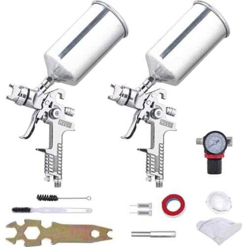 1.3/1.8mm Professional HVLP Air Spray Gun Paint Sprayer 1000ml Gravity Feed Airbrush Kit Car Furniture Painting Spraying Tool