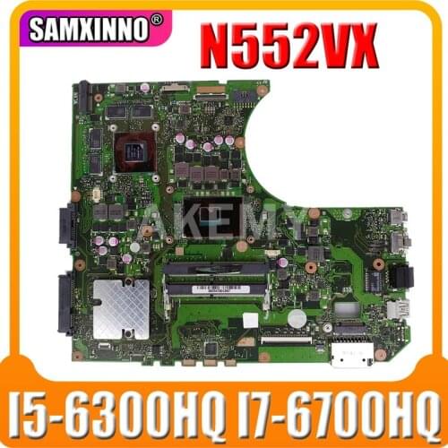 SAMXINNO New Mainboard For Asus N552VX N552VW N552V Mainboard Laptop Motherboard W/ I5-6300HQ I7-6700HQ GTX960M GTX950M