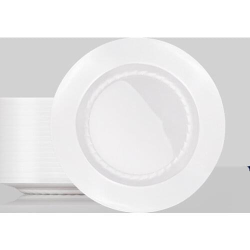 23CM Plastic Disposable Dish White Hard Plastic Dish 18PCS Lunch Dinner Plates Party Wedding Plates