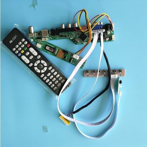 For B121EW03 V2 VGA AV TV 20pin USB Module Controller Digital Signal 1 lamps 12.1" Driver Board New 1280X800