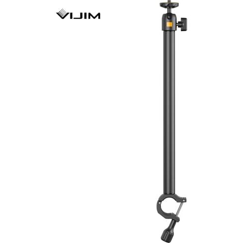 VIJIM Desktop Light Stand w/ Extendable Phone Clip Ball Head 1/4"Screw for Camera Smartphone Photography Video Light Live Stream