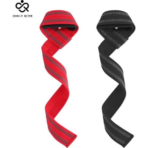 1 pair Strips Anti-skid Gym Fitness Wristband Weightlifting Grip Straps Dumbbells Training Wrist Support Bands Hand Grips Strap