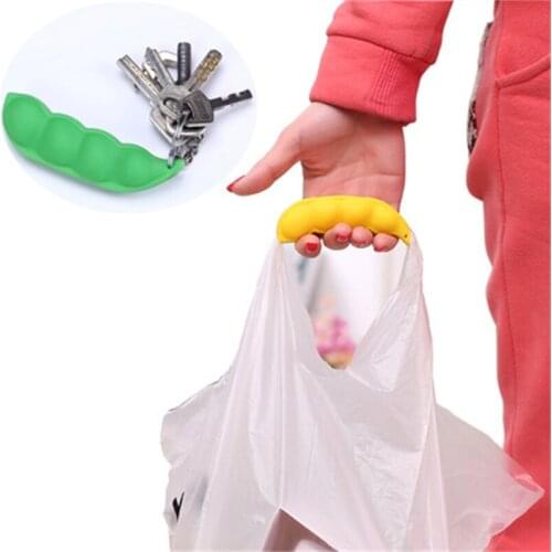 100Pcs.Creative New Pea Pod Bag Lifter Multi-functional Portable Silicone Bag Lifter Vegetable Lifter Key Pendent