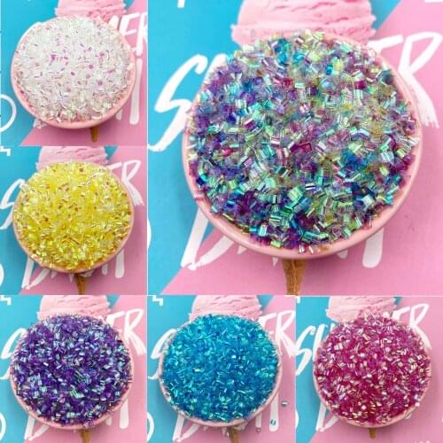 10g Colorful Mini Soft Tube Beads Supplies DIY Sprinkles For Slime Filling 3cm Spacer Beads For Jewelry Making Accessories