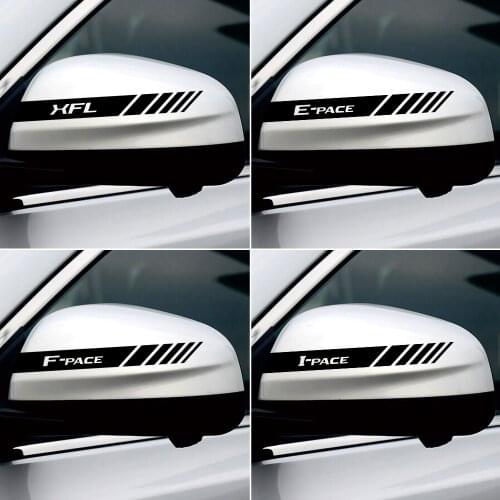 20*2CM 2PCS Car Rearview Mirror Creative Stickers For Jaguar XEL XFL E-PACE F-PACE I-PACE XJ Car Styling Decoration Accessories