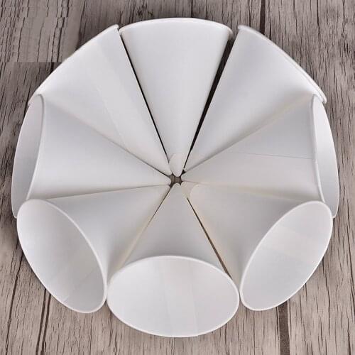 3.7oz Disposable White Paper Water Cup Creative Cone Shape Eco Friendly Drinking Coffee Cup Party Supplies 200pcs/lot SK740