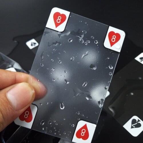 54PCS New Transparent Waterproof PVC Poker Playing Cards Plastic Crystal Waterproof Wareable Ware Resistant