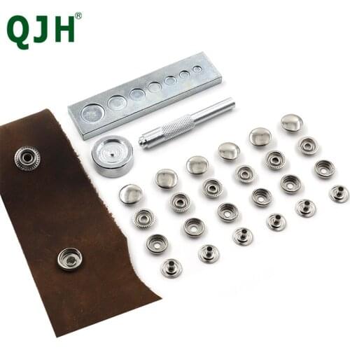 6 sets of a package Metal Snap fastener buttons Rivet Clasp Install Tool Mounting Snap Fasteners Press Studs Rivet Setter Base