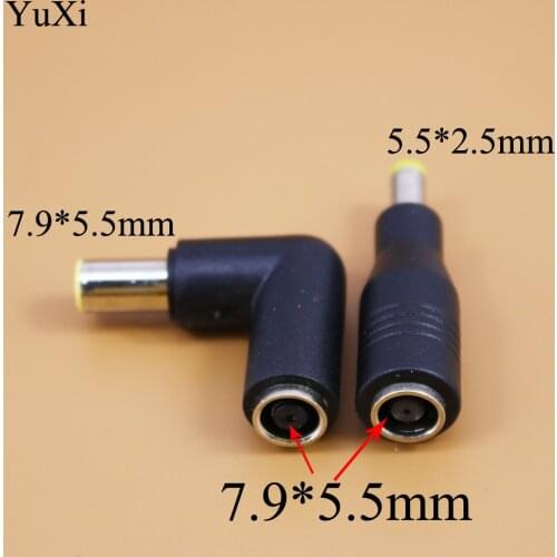 7.9x5.5mm female to7.9 x 5.5mm 5.5*2.5mm /5.5 x 2.5male DC Power Connector Adapter Laptop 90 Degrees Charging Plug for ThinkPad