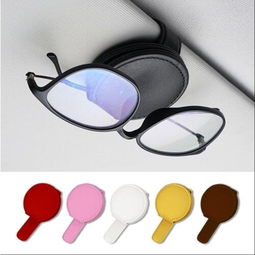 Car Glasses Clip Storage Eyeglass Card Storage Ticket Holder Sun Visor Glasses Box Case Auto Interior Organize Accessories