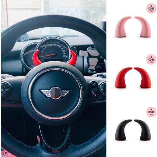 Car Air Outlet Direction Dashboard 3D Ornaments Cute Devil Horns For MINI ONE COOPER S F54 F55 F56 F60 R55 R56 R60 R61 Smart