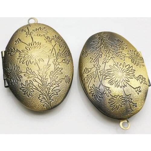 Free Shipping Wholesale Hot 10pcs antique bronze elliptical pendant 42*27mm CHIC