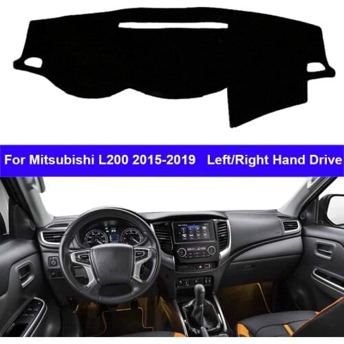 Auto Car Dashboard Cover DashMat Carpet Cape For Mitsubishi L200 2015 - 2019 Center Console Protector Sun-Shade Non-Slip 2018