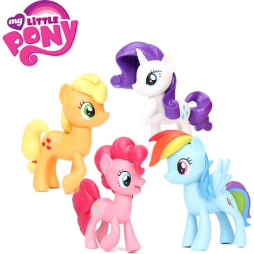 9cm My Little Pony Toys Fan Version Rainbow Dash Twilight Sparkle Pinkie Pie Fluttershy Applejack Action Figure Collection Model