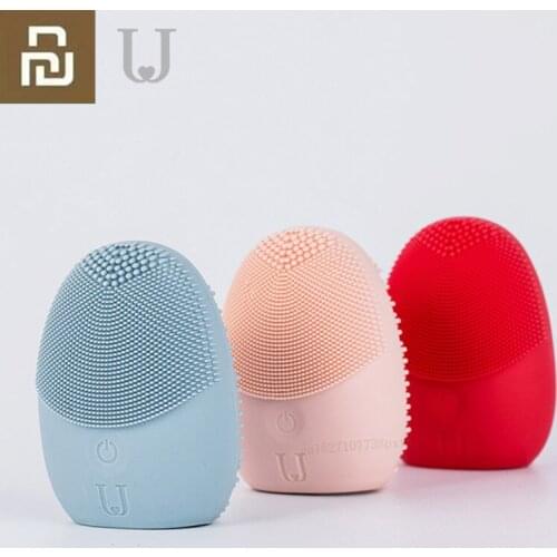 Youpin Mini Electric Facial Cleansing Massage Brush Silicone Sonic Face Deep Cleanser Waterproof Skin Tools For JORDAN & JUDY