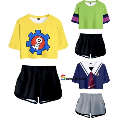 Anime SK8 the Infinity Tshirt Shorts MIYA Cosplay Costumes Short Sleeve T- shirt Shorts Sport Suits Running Tees Sets For Girls