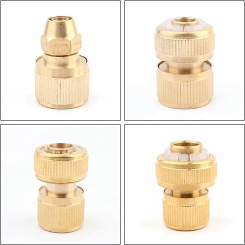 Brass 3/8 1/2 5/8 3/4 inch Garden Hose Quick Connector Water Gun Adapter Copper Irrigation Garden Hose Connector