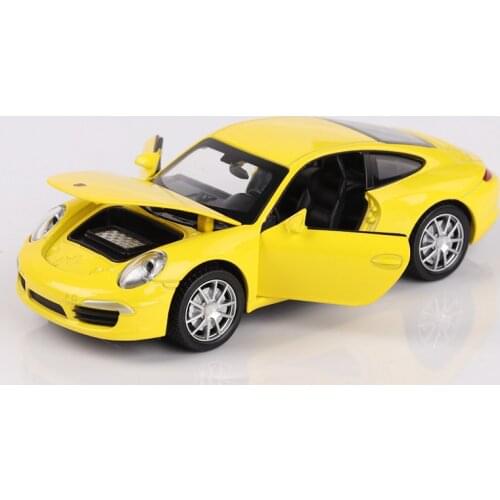 14cm for Porsche 911 1:32 Scale Car Model Diecast Super Racing Alloy Pull Back Car Speed Wheels Open Door Childrens Toy Model