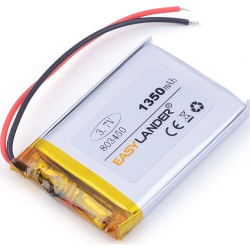 Lithium ion batteries 3.7V 1350mAH 803450 polymer lithium ion Li-ion battery for GPS mp3 mp4 mp5 dvd bluetooth model toy