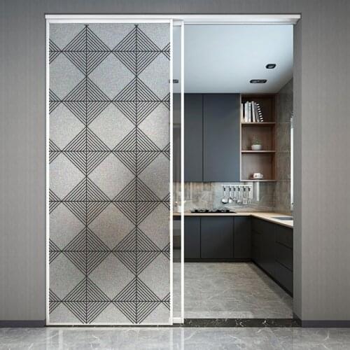 Geometric Pattern Frosted No Glue Static Cling Privacy Glass Window Film For Home Decoration Static Film For Window Drop-Shippin