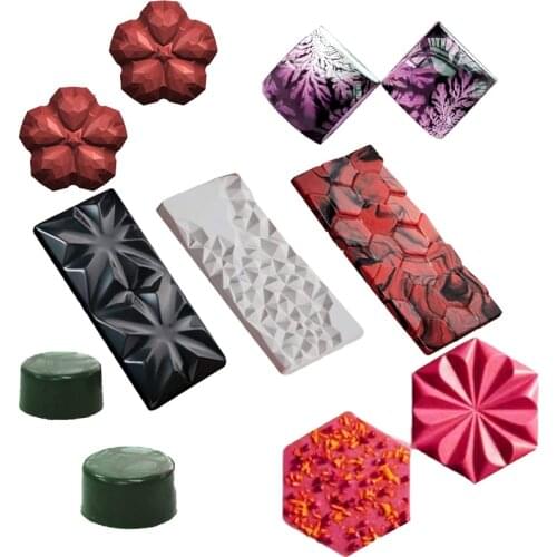Meibum Multiple Geometric Chocolate Mold Polycarbonate Chocolate Chunks Mould Sweet Dessert Baking Tools Child Candy Tray