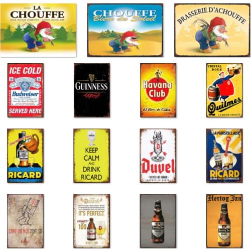La chouffe Havana Ricard Metal Signs Custom wholesale wall painting Bar PUB Decor WX3