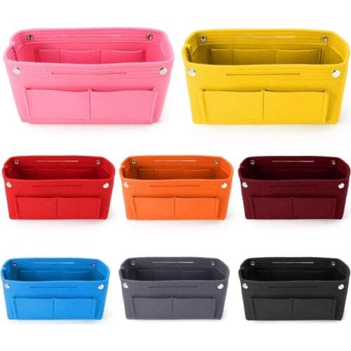Multifunction Handbag Organizer Purse Insert Bag Felt Fabric Storage Pouch Case LX9F