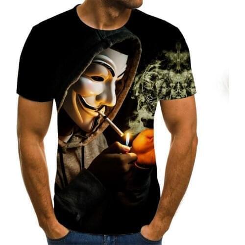 2021 Hot-sale Clown 3D Printed T Shirt Men Joker Face Male tshirt 3d Short 120 Sleeve Funny Tops & Tees XXS-6XL130