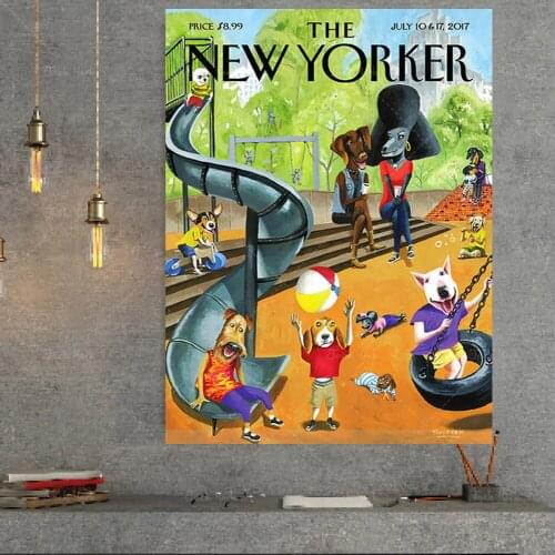 The New Yorker Dogs print New Yorker illustration New Yorker wall art New Yorker decor New Yorker cover