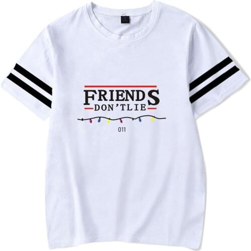 New Arrival White T Shirt Stranger Things Design Men/women T-shirts Looking for The Upside Down T-shirt Short Sleeve Loose Print