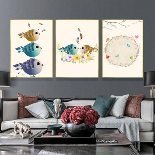 Posters and Prints Wall Art Canvas Painting Decorative Nordic Cute Animals Picture Modern Home Decor