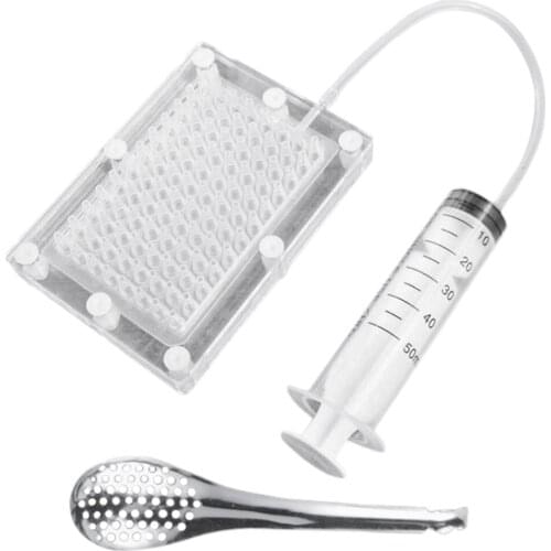 Professional 96-Hole Molecular Gastronomy Caviar Maker with Tube & Spoon