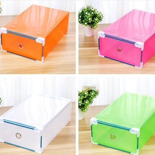 Daily Dustproof Shoe Box Transparent Simple Drawer Type Thick Clamshell Transparent Shoe Box Pp Plastic Storage Shoe Box