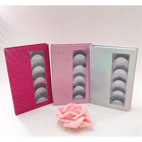 3D Faux Mink Eyelashes Natural Eyelashes with Custom 5pairs Lashes Book